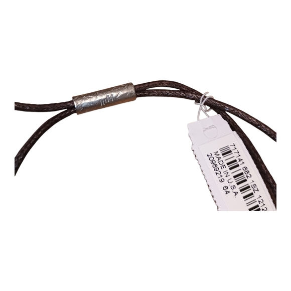 NWT J. Jill Brown Leather Cord Stone Pendant Necklace - Picture 5 of 5